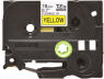 Schriftbandkassette, 18 mm, Band gelb, Schrift schwarz, 8 m, TZE-FX641