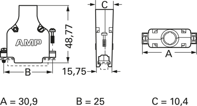 5748676-1 AMP D-Sub Gehäuse