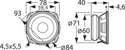 FRS 8 4 OHM VISATON Akustische Signalgeber Bild 2