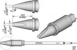 R470043 JBC Soldering tips, desoldering tips and hot air nozzles