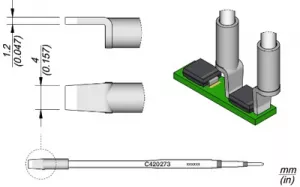 C420273 JBC Lötspitzen, Entlötspitzen und Heißluftdüsen