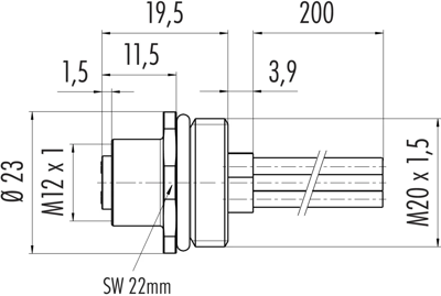 09 0692 642 04 binder Sensor-Aktor Kabel Bild 2