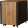 17 HE SOUNDproof Schrank, Holzdekor Teak, (H x B x T) 1000 x 750 x 1130 mm, IP20, Stahlblech, schwarz, DN-19 17U-SO-T