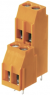 Leiterplattenklemme, 28-polig, RM 5 mm, 0,08-6,0 mm², 20 A, Schraubanschluss, orange, 1977370000