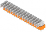 Leiterplattenklemme, 16-polig, RM 5 mm, 0,2-2,5 mm², 15 A, Flachstecker, orange, 9511550000