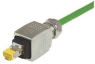 Patchkabel, RJ45-Stecker, gerade auf RJ45-Stecker, gerade, Cat 6, PUR, 5 m, grün