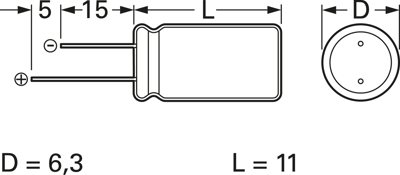 SH 25V/100UF Kemet Elektrolyt Kondensatoren Bild 2