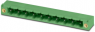 Pin header, 3 pole, pitch 7.62 mm, angled, green, 1806232