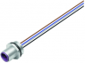 Sensor actuator cable, M12-flange plug, straight to open end, 4 pole, 0.2 m, 4 A, 76 2133 0111 00104-0200