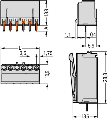 2091-1304 WAGO PCB Connection Systems Image 2