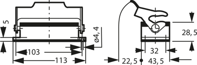 09300160307 Harting Housings for HDC Connectors Image 2