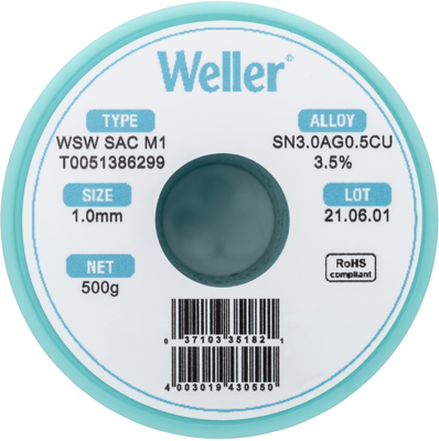 WSW SAC M1 1MM 500G Weller Solder Wires Image 3