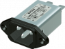 IEC plug C14, 50 to 60 Hz, 6 A, 250 V (DC), 250 VAC, 840 µH, faston plug 6.3 mm, B84771C0006A000