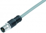 Sensor actuator cable, M12-cable plug, straight to open end, 3 pole, 2 m, PVC, gray, 4 A, 77 3529 0000 20703-0200
