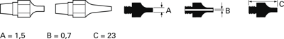 DX 118 Weller Soldering tips, desoldering tips and hot air nozzles