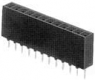 Socket header, 4 pole, pitch 2.54 mm, straight, black, 829265-4