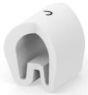 PVC cable maker, imprint "J", (L x W x H) 4.75 x 4.5 x 3.7 mm, max. bundle Ø 3.2 mm, white, EC0324-000