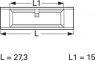 Butt connectorwith insulation, 0.75-1.0 mm², AWG 20 to 18, red, 15 mm