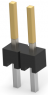 Pin header, 2 pole, pitch 2.54 mm, straight, black, 5-146280-2