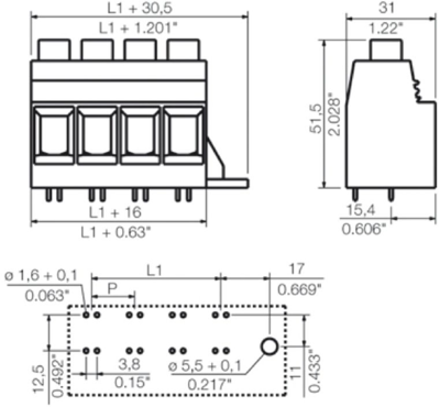 1047600000 Weidmüller PCB Terminal Blocks Image 3