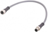 Sensor actuator cable, M12-cable plug, straight to M12-cable plug, straight, 5 pole, 2.2 m, PVC, gray, 4 A, 21355152564022