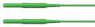 High-voltage measuring lead with (4 mm plug, spring-loaded, straight) to (4 mm plug, spring-loaded, straight), 1 m, green, silicone, 1.3 mm², CAT IV