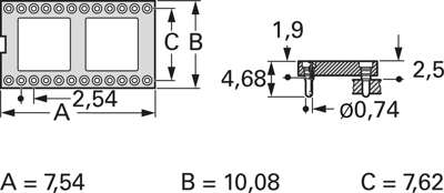 MP-ULP 06.3 STG 8U MPE-GARRY Semiconductor Sockets, Holders Image 2