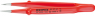 ESD precision tweezers, insulated, antimagnetic, stainless steel, 130 mm, 92 27 61