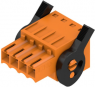 Socket header, 4 pole, pitch 3.5 mm, straight, orange, 1691590000