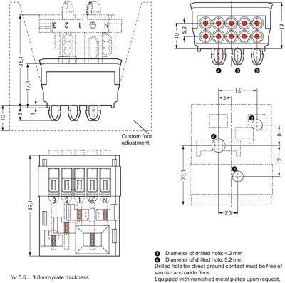 267-303 WAGO Device Connectors