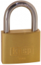 Padlock, level 8, shackle (H) 36 mm, brass, (B) 60 mm, K12060D