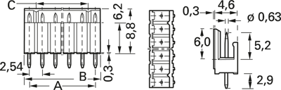 828548-2 AMP PCB Connection Systems