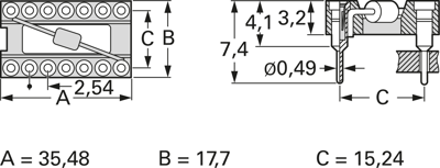 001-4-028-6-B1STH-XT0 MPE-GARRY Semiconductor Sockets, Holders Image 2