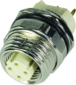 Socket, 4 pole, solder cup, screw locking, straight, 21033812430