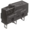 Subminiature snap-action switch, On-On, plug-in connection, pin plunger, 0.49 N, 3 A/125 VAC, 30 VDC, IP40