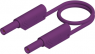 Measuring lead with (4 mm plug, spring-loaded, straight) to (4 mm plug, spring-loaded, straight), 1 m, purple, PVC, 2.5 mm², CAT II