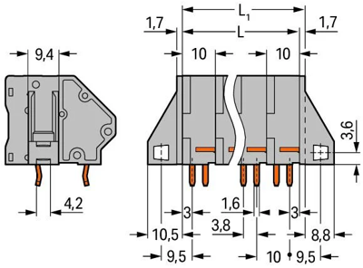 745-501/011-000 WAGO PCB Terminal Blocks Image 2