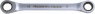Double ring ratchet wrench, 10/13 mm, chromium-vanadium steel, 23244