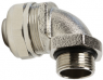 90° hose fitting, M16, brass, nickel-plated, IP67, metal