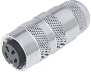 Jack, 5 pole, crimp connection, screw locking, straight, 99 5114 740 05