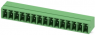 Pin header, 15 pole, pitch 3.5 mm, angled, green, 1844346