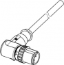 Sensor actuator cable, M12-cable plug, angled to open end, 4 pole, 2 m, PVC, gray, 21348600484020