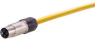 Sensor actuator cable, M12-cable socket, straight to open end, 8 pole, 1 m, PUR, yellow, 0948C500756010