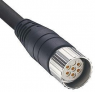Sensor actuator cable, M23-cable socket, straight to open end, 6 pole, 15 m, PUR, black, 57246
