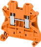 Terminal block, 2 pole, 0.2-2.5 mm², clamping points: 2, orange, screw connection, 24 A