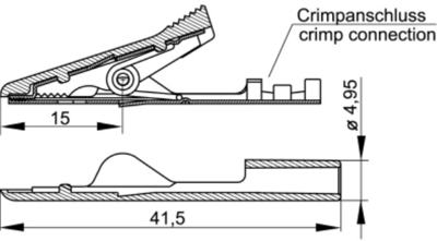 MA 1 CRIMP GR Hirschmann Test & Measurement Aligator Clips Image 3