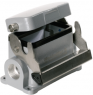 Bulkhead housing, size B10, die-cast aluminum, M20, angled, longitudinal bow locking, IP65, 1901570000