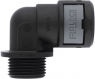 90° hose fitting, M16, 12 mm, polyamide, IP66/IP67/IP68/IP69, black, (L) 44 mm