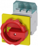 Emergency stop load-break switch, Rotary actuator, 3 pole, 32 A, 690 V, (W x H x D) 67 x 83 x 116.5 mm, front mounting, 3LD2254-0TK53