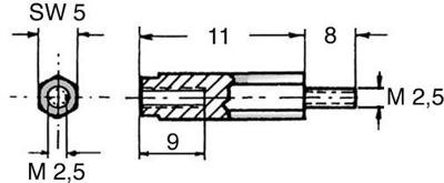 05.42.110 Spacer Bolts Image 2